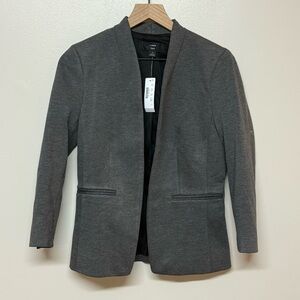 J. Crew 365 Going‎ Out Blazer Jacket Womens 4 Gray Stretch Twill Academia NWT